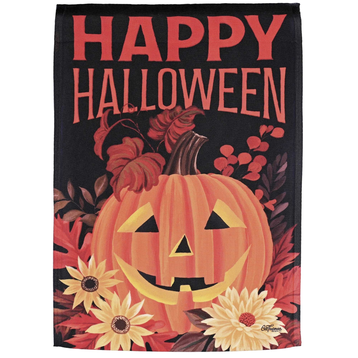 M080330 Gardenflag Smile Pumpkin Happy Halloween