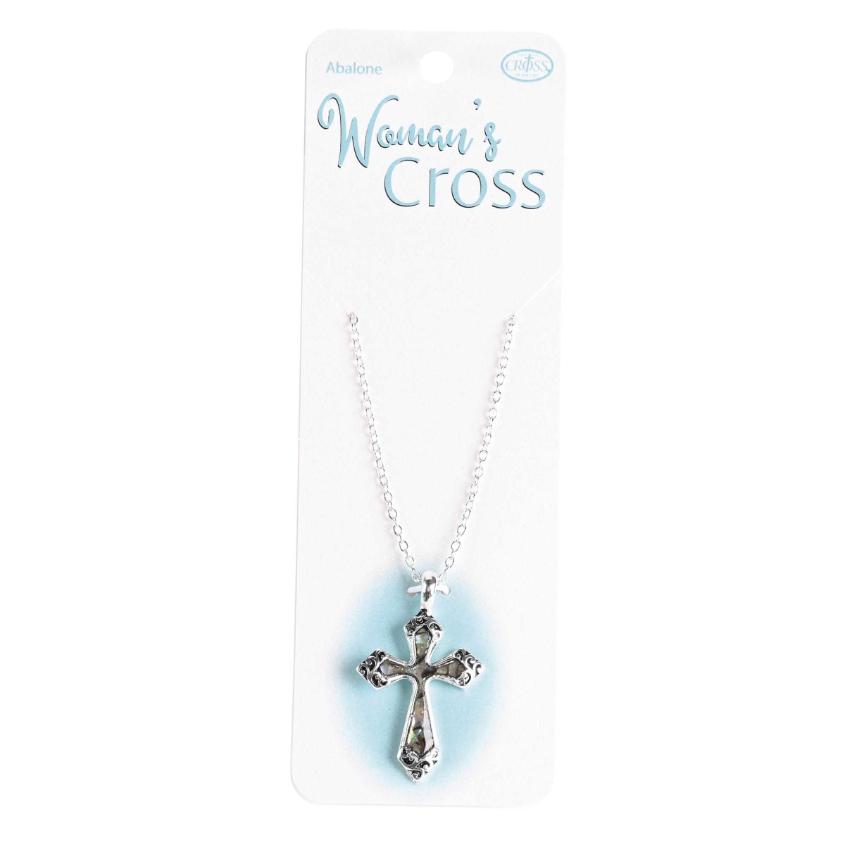 Picture of Dicksons 35-8612 Necklace Abalone Bud Cross 16L