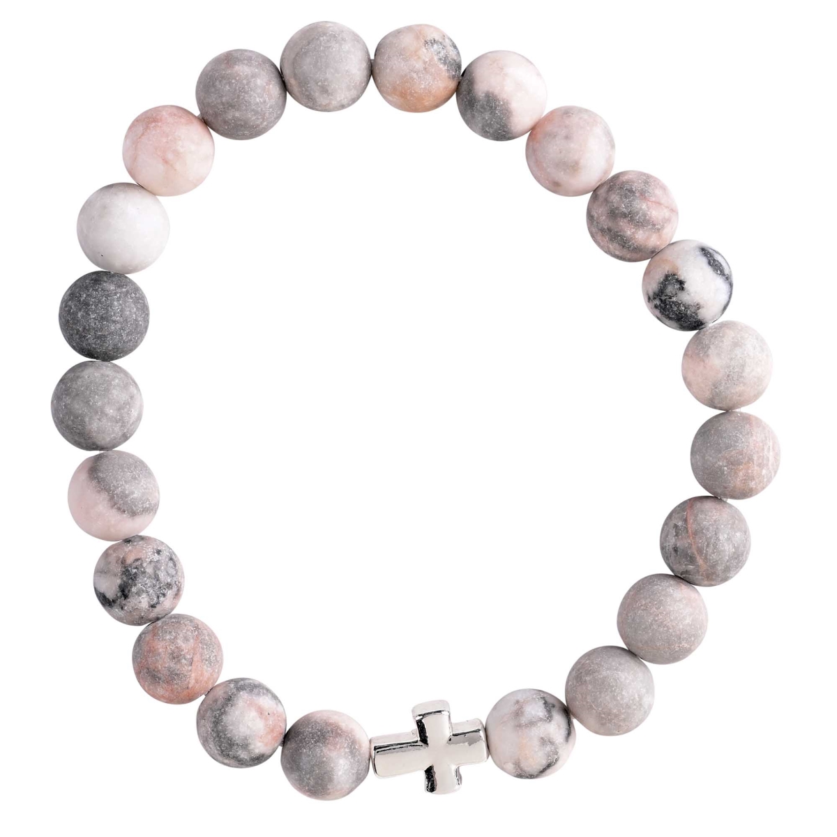Picture of Dicksons 35-8105T Bracelet Red Zebra Stone With Cross