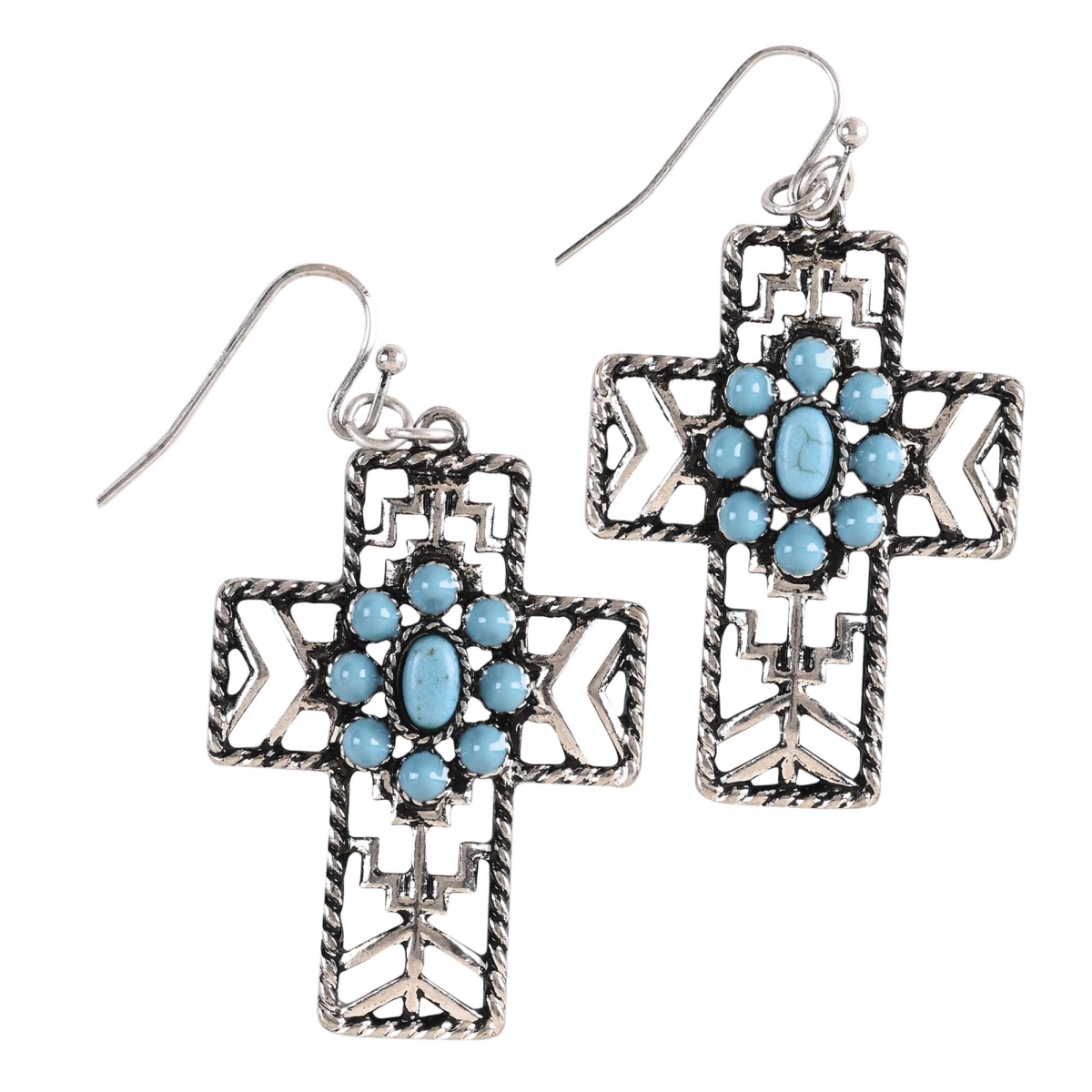 Picture of Dicksons 35-8609 Earrings Concho Crosses on Wires