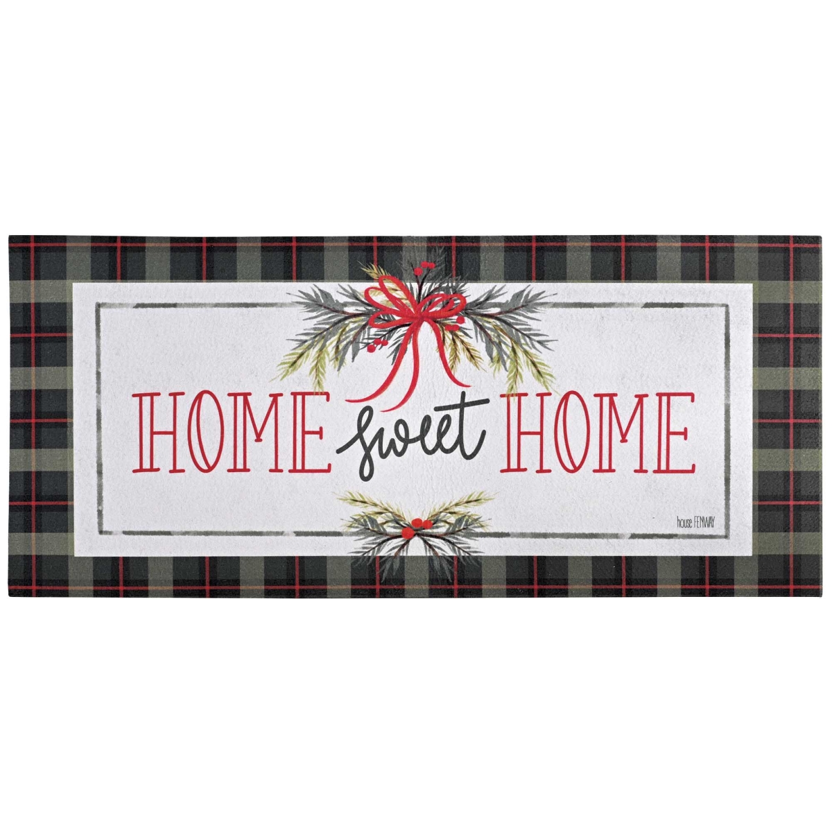 DM080343 Doormat Insert Plaid Home Sweet Home