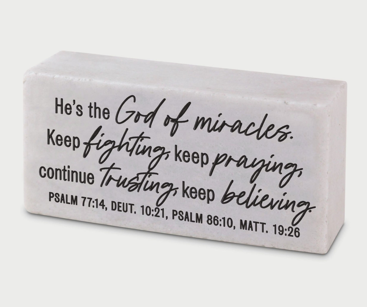 40832 Scripture Block He Is God Of Miracles