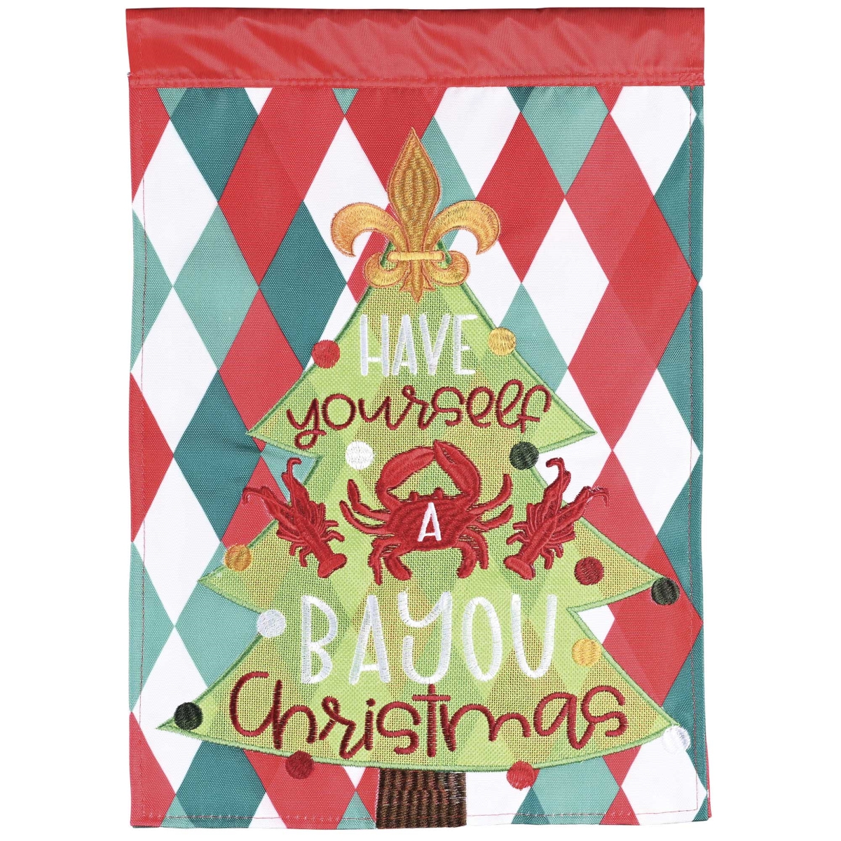 M012150 Garden Flag Have A Bayou Christmas Tree