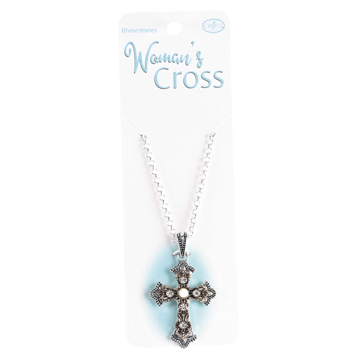 Picture of Dicksons 35-8615 Necklace Western Bud Cross 2Tone 18L