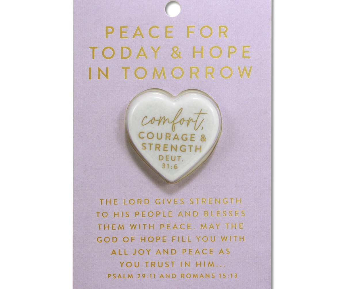 40954 Heart Stone Card Peace For Today