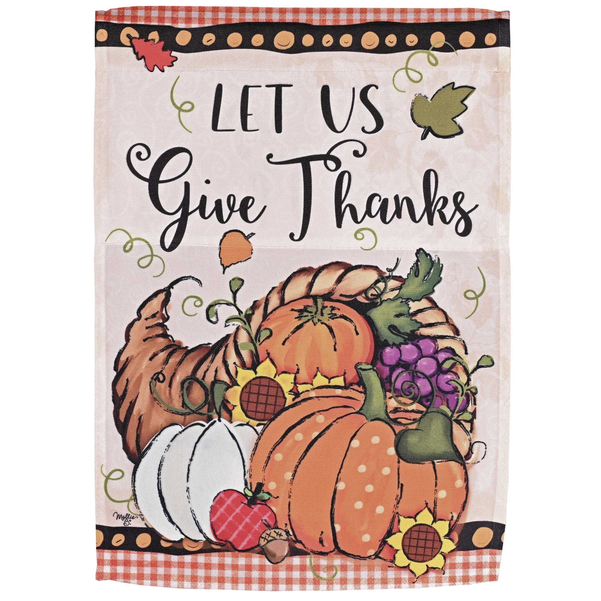 M080331 Garden Flag Folkart Let Us Give Thanks
