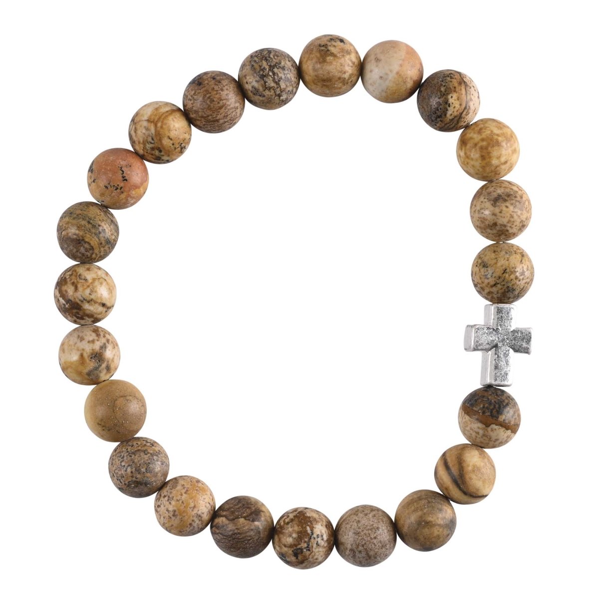 Picture of Dicksons 35-8109T Bracelet Jasper Stone With Cross