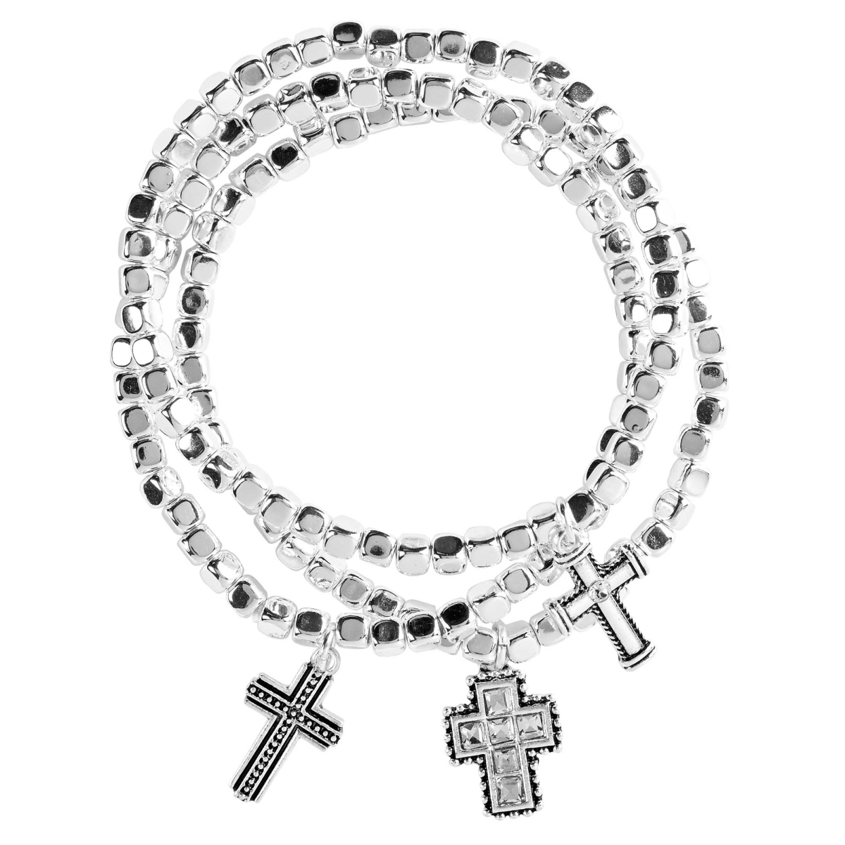 Picture of Dicksons 35-8120T Bracelet Multi Cross Triple Stack
