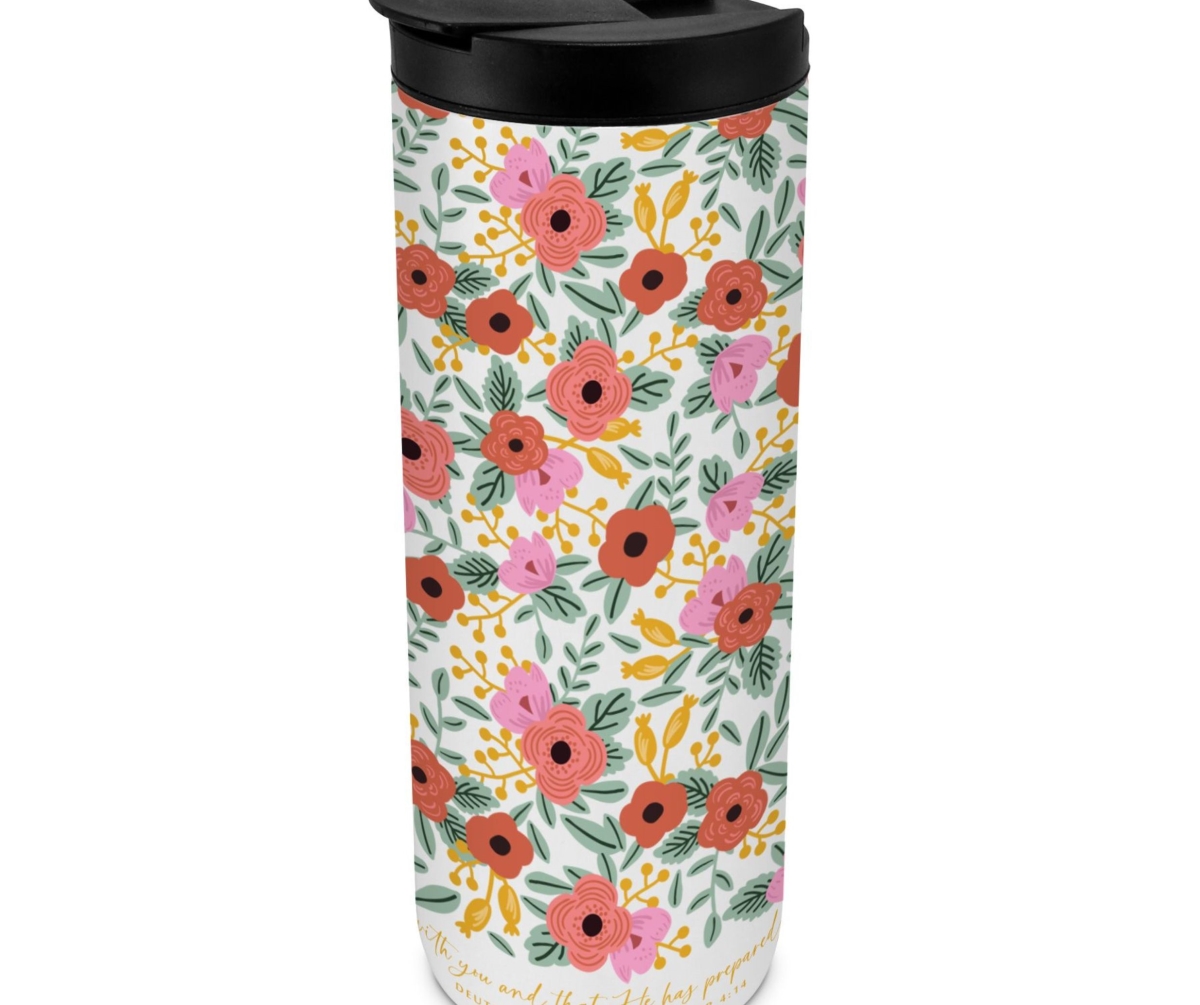 Picture of Dicksons 37018 Tumbler Floral Confidently Trust God