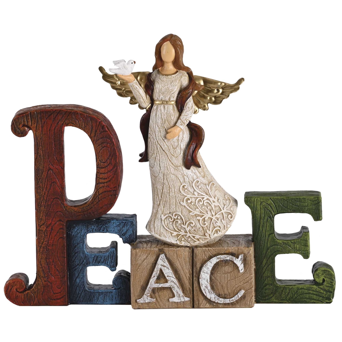 CHFIGR-351 Christmas Figurine Peace Angel Open Wing