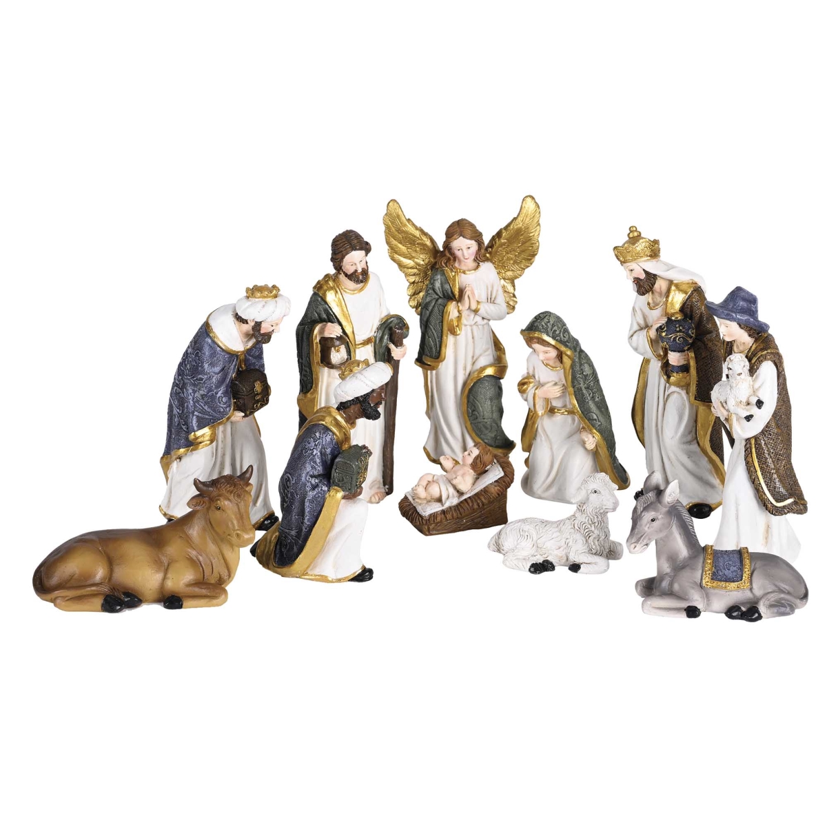 CHNATR-211 Nativity 11 Piece 5H White Gold Color