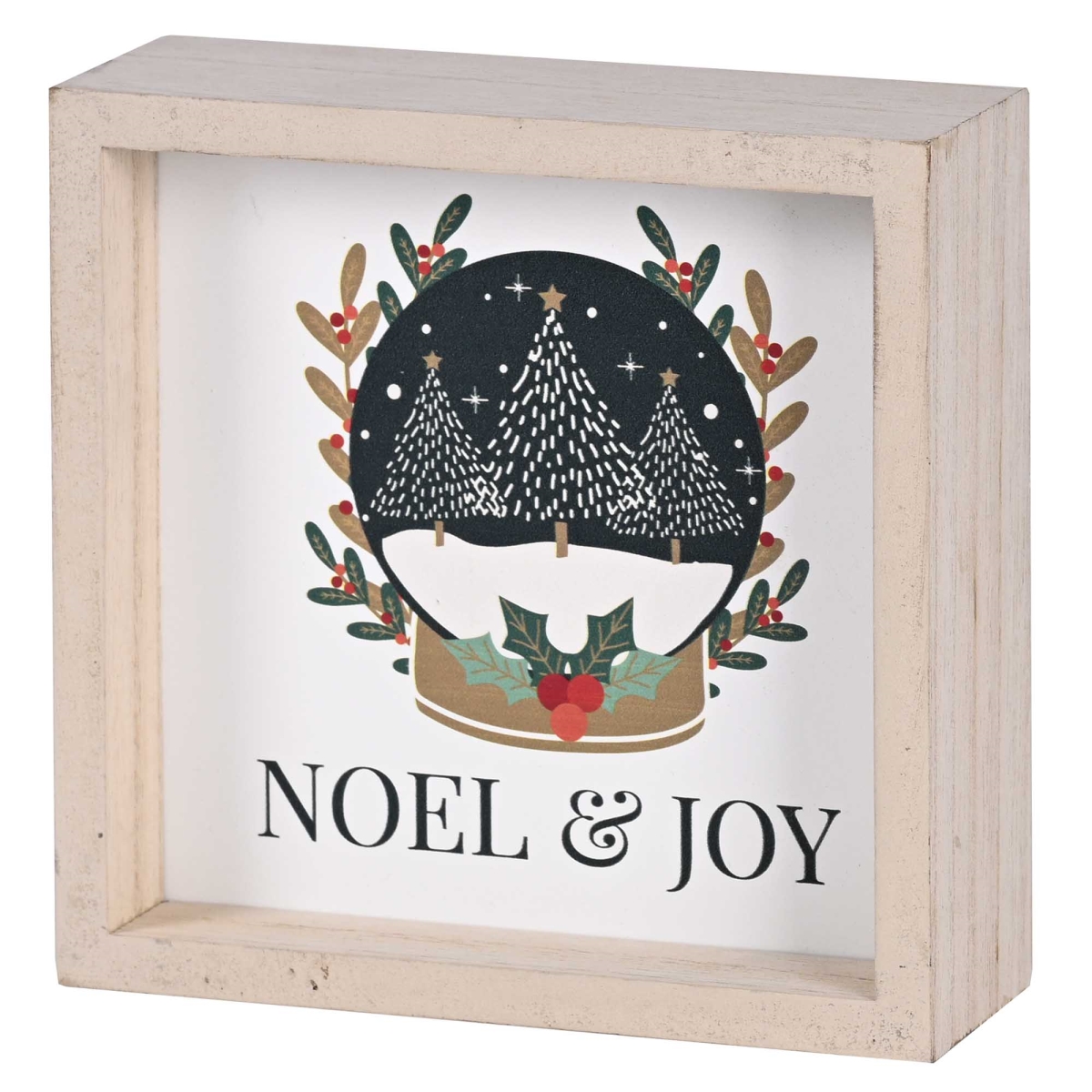 CHTTP6-2 Tabletop 2 Sided Snowglobe Noel And Joy
