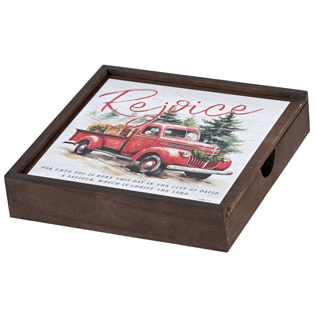 CHDWMBSM1 Christmas Memory Box Truck Rejoice Tree