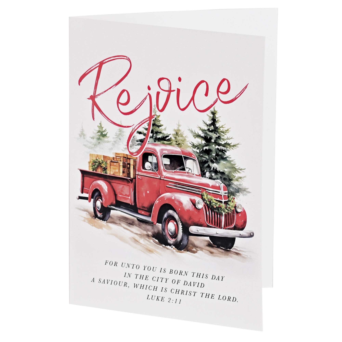 CHCDSET7 Christmas Card Truck With Tree Set