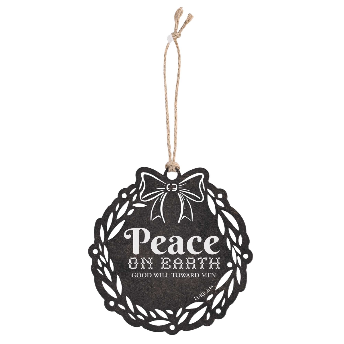 CHORNM-1 Ornament Peace On Earth Black 4H Metal