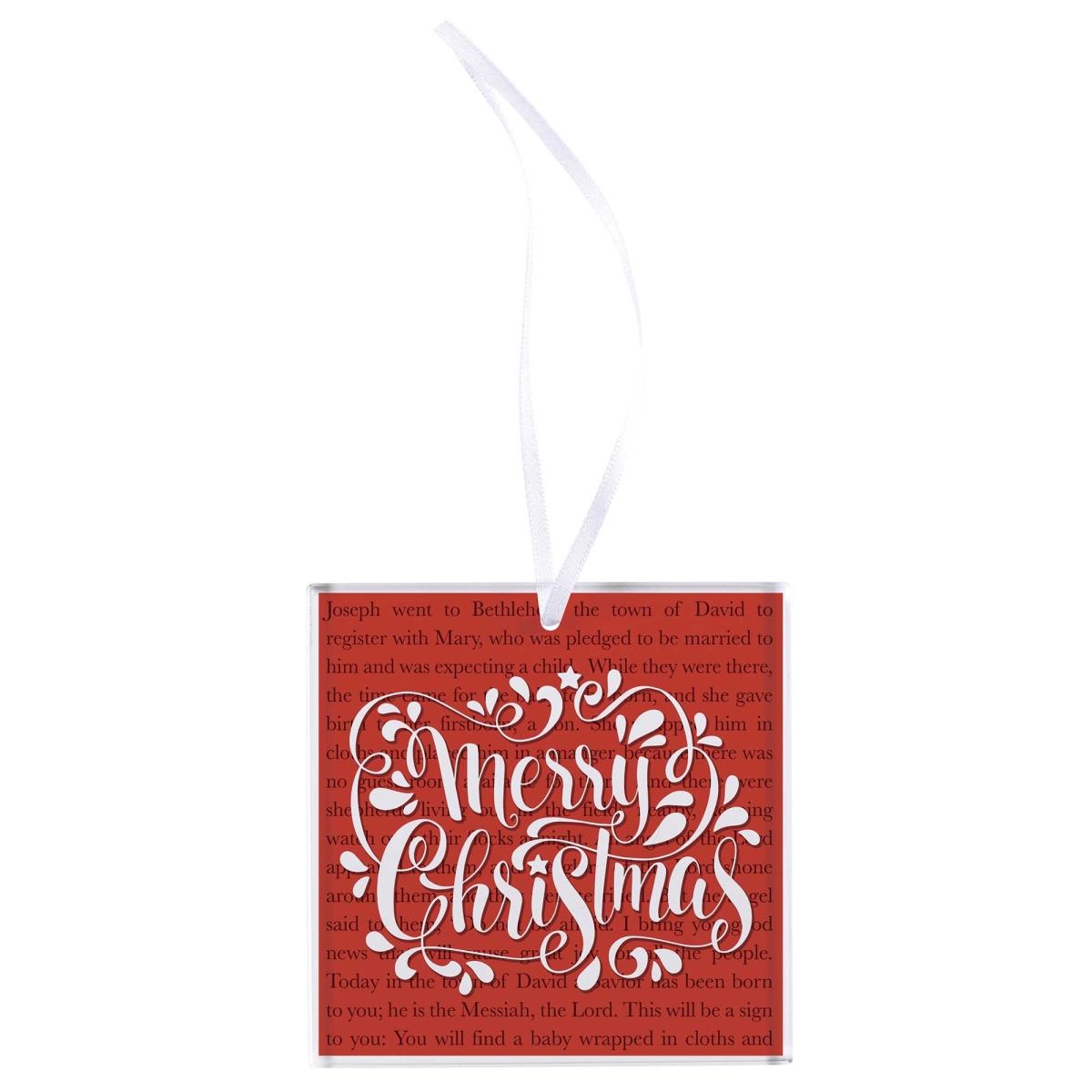 CHORNG-3 Ornament Whimsical Merry Christmas Glass