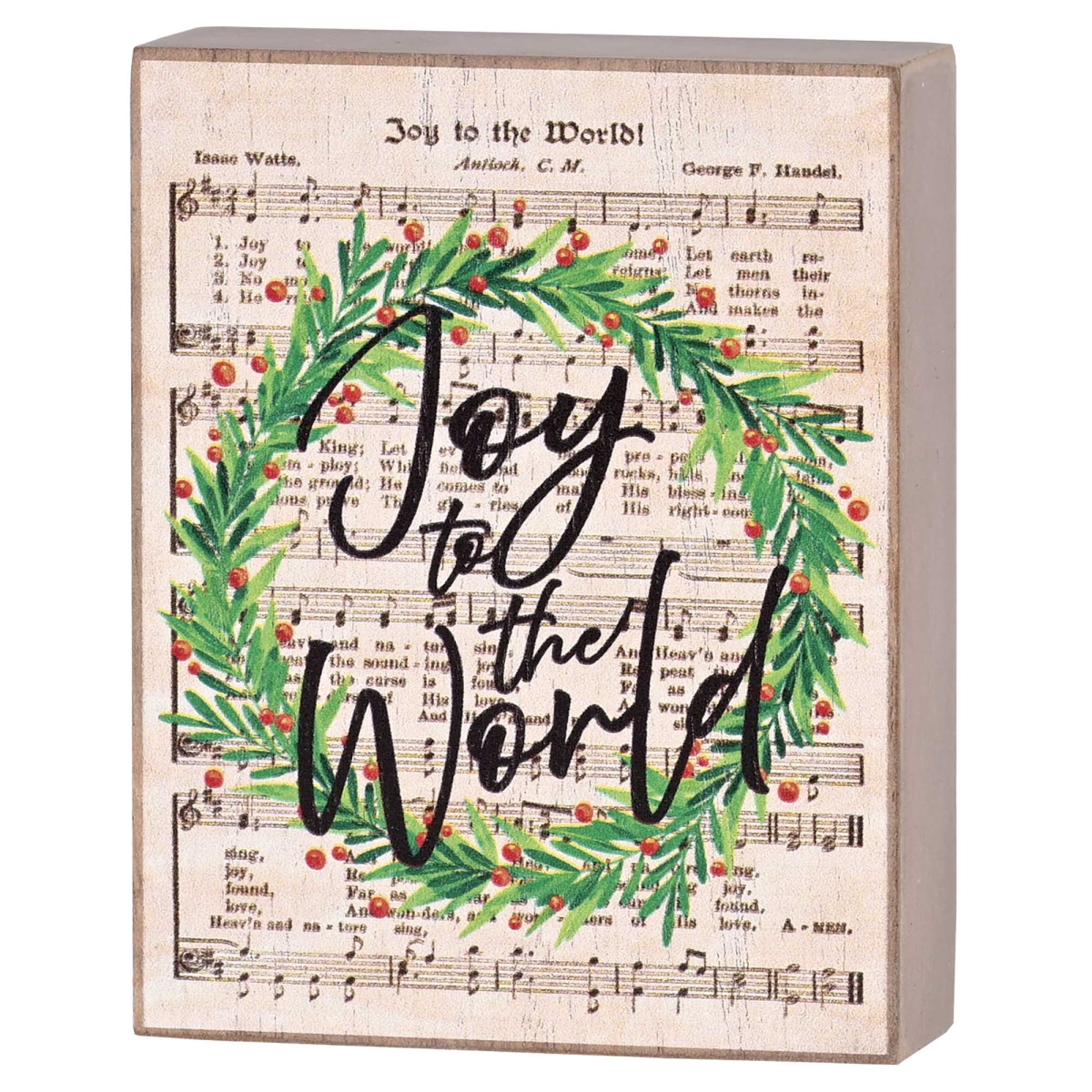 CHTPLK34-326 Tabletop Plaque Joy To The World Hymn