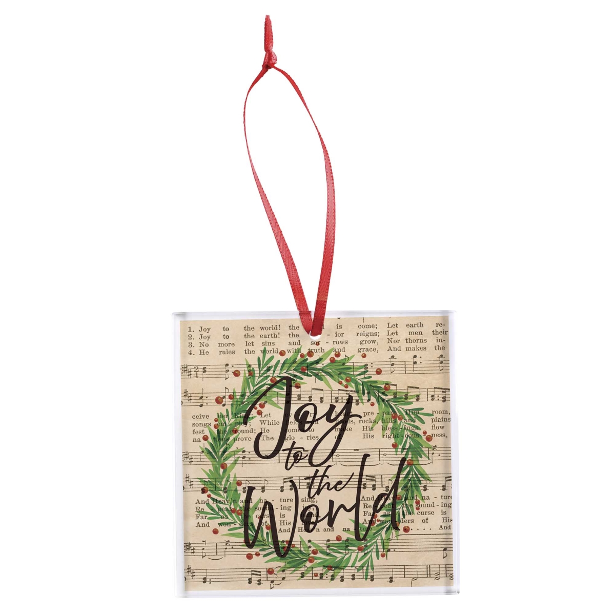 CHOG-1202 Ornament Joy To The World Hymn Wreath