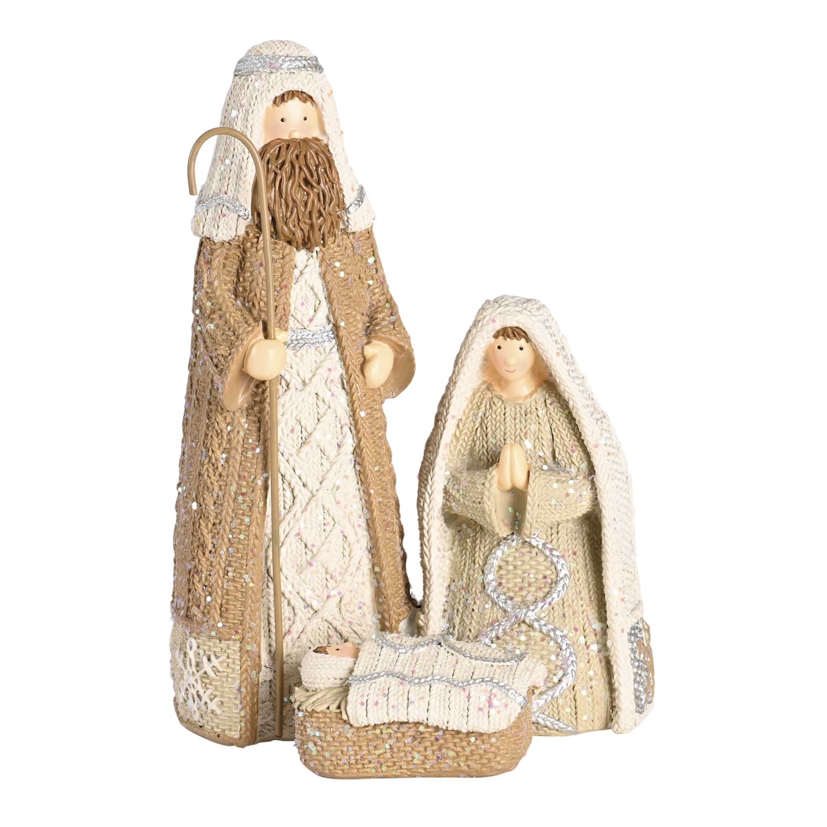CHFIGR-349 Nativity 1 Piece 5.75H Knitted Look
