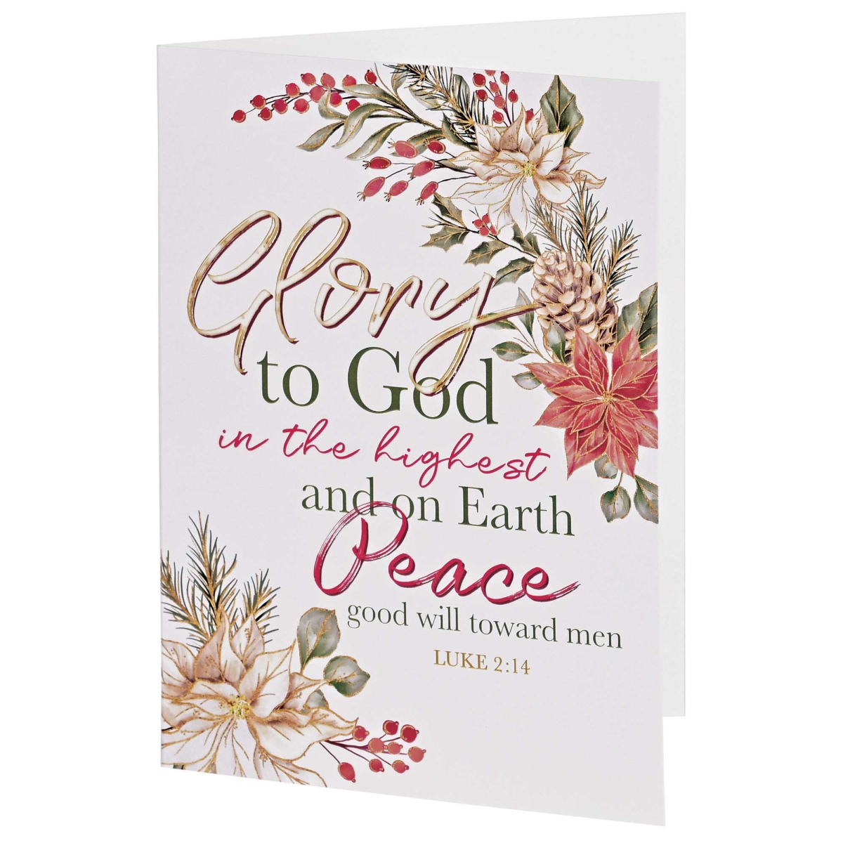 CHCDSET6 Christmas Card Glory To God Floral Set