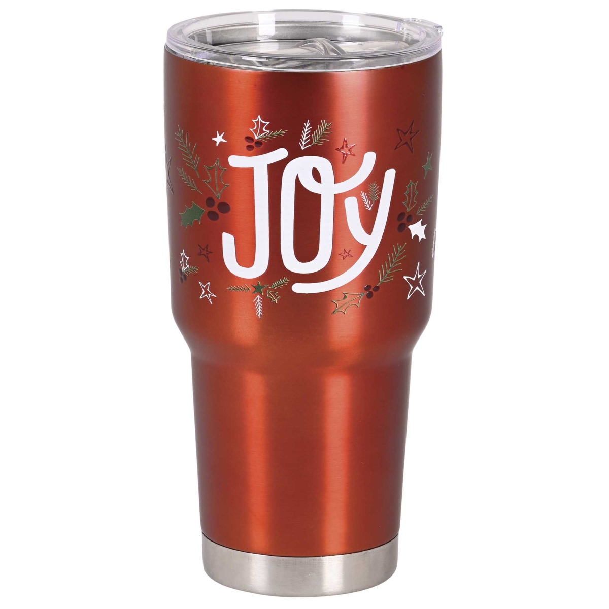 CHSSTUM30R-1 Christmas Red Tumbler Joy Confetti