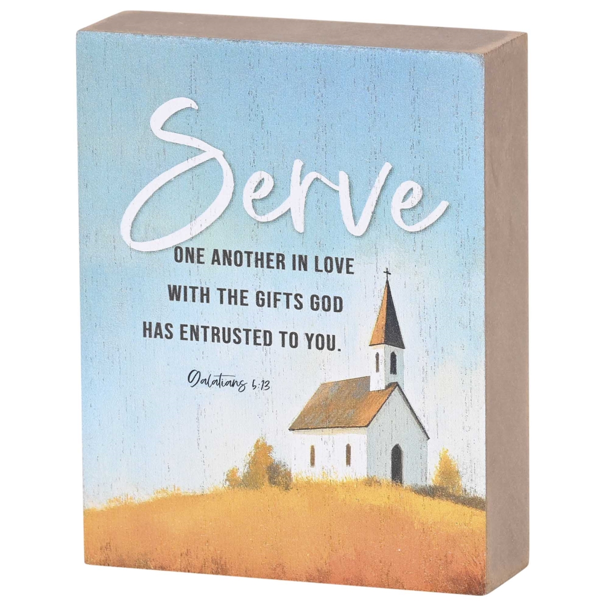 TPLK34-358 Tabletop Plaque Church Shine Serve 3X4
