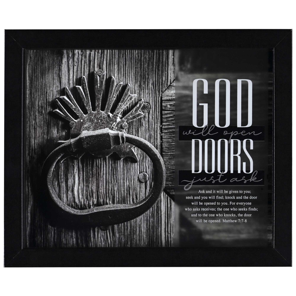 FRMWDBL-108-119 Framed Art God Will Open Doors Just