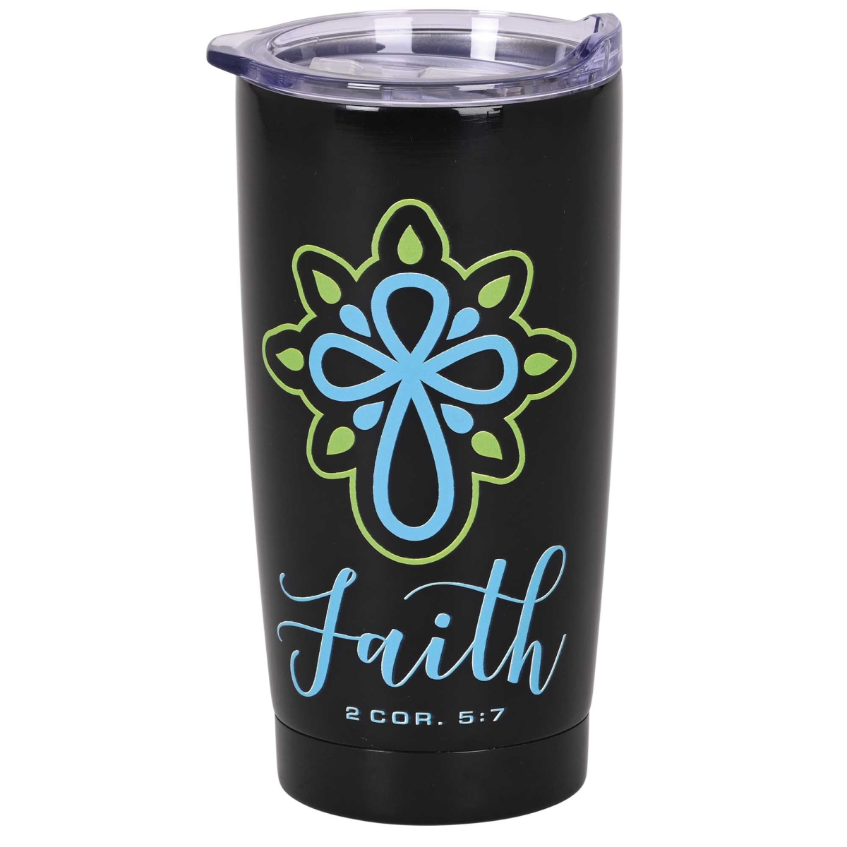 Picture of Dicksons SSTUMB-137 Tumbler Cross For We Live By Faith 20 Oz