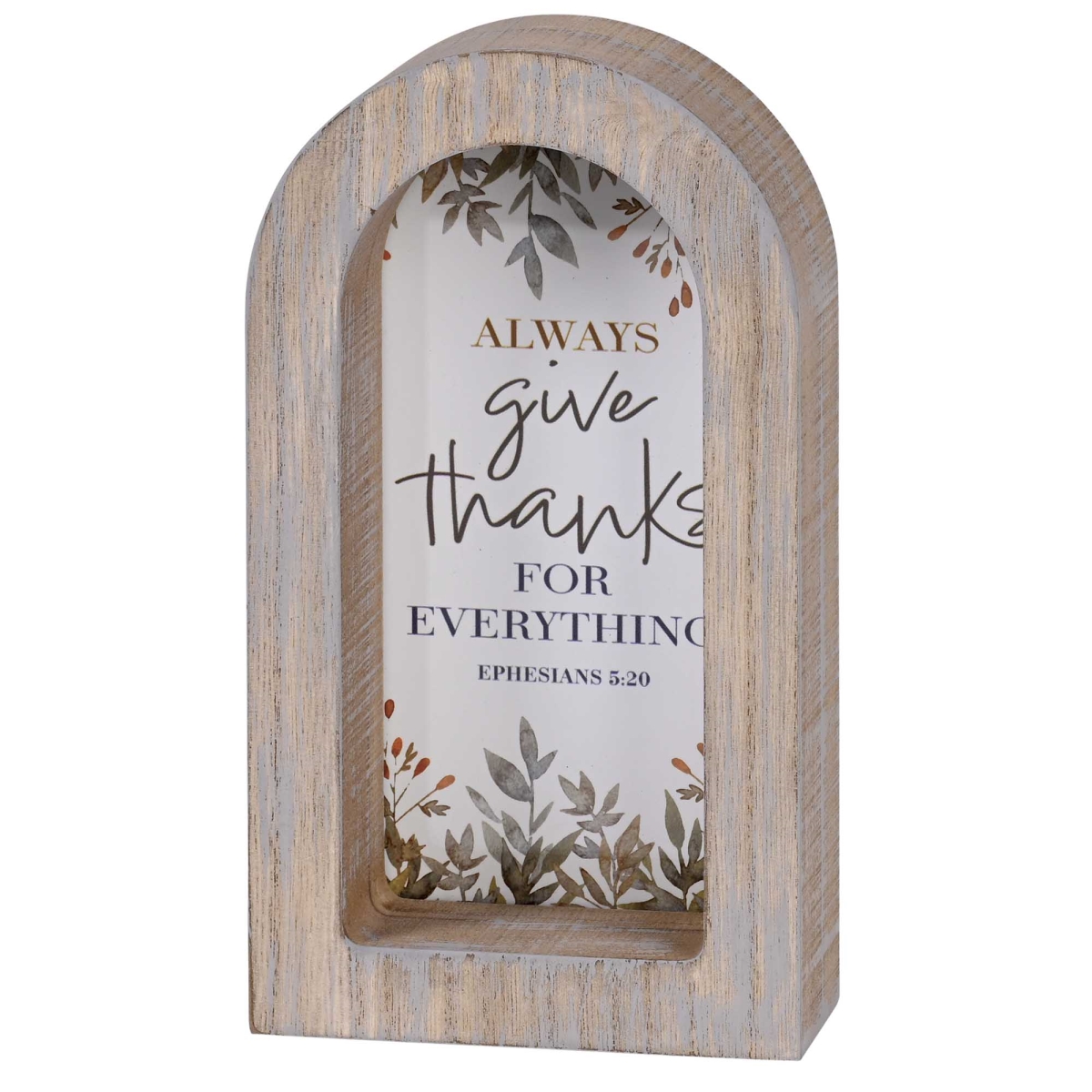 FRMA46 Framed Arch Always Give Thanks 5X8
