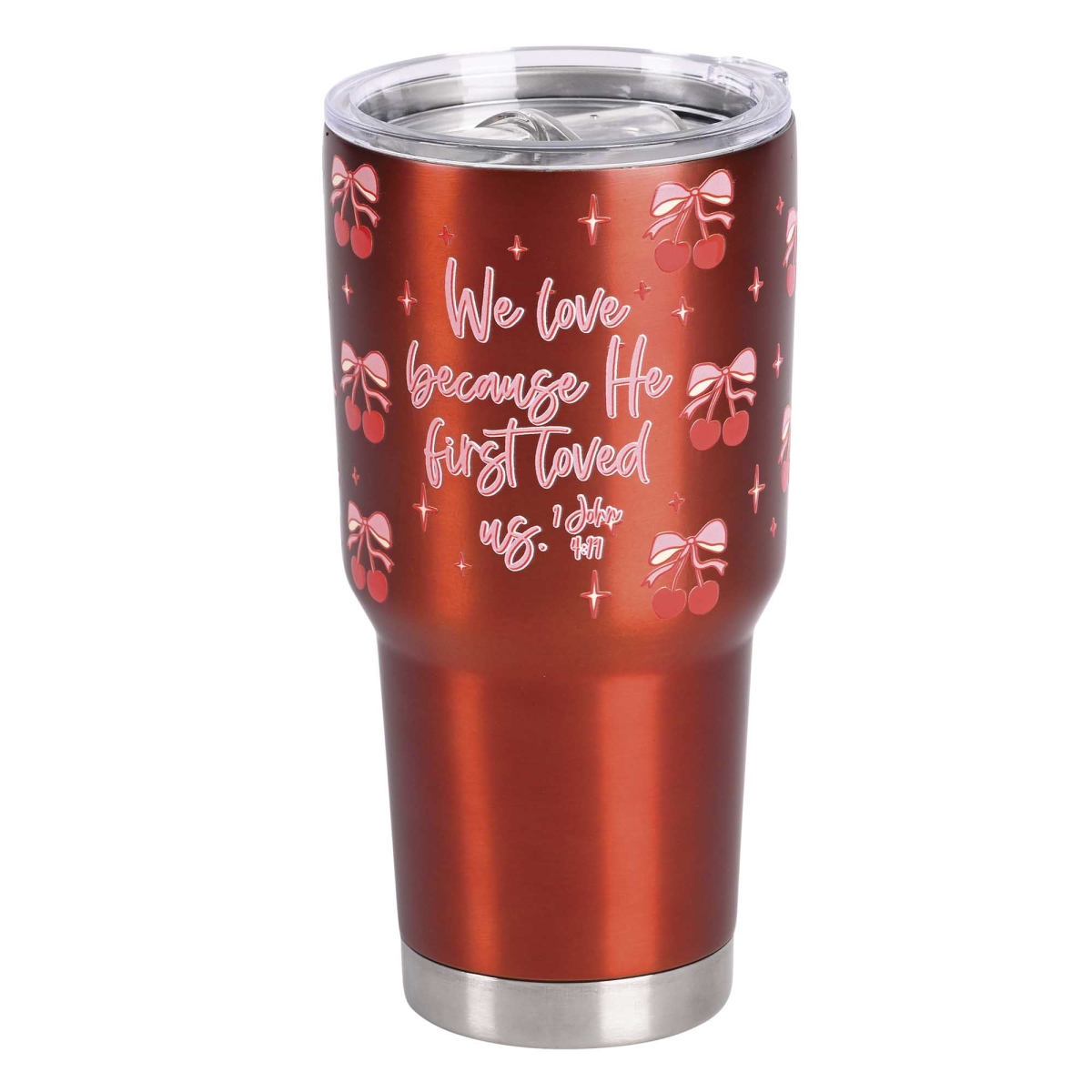 Picture of Dicksons SSTUM30R-29 Tumbler Cherries We Love Red 30 Oz