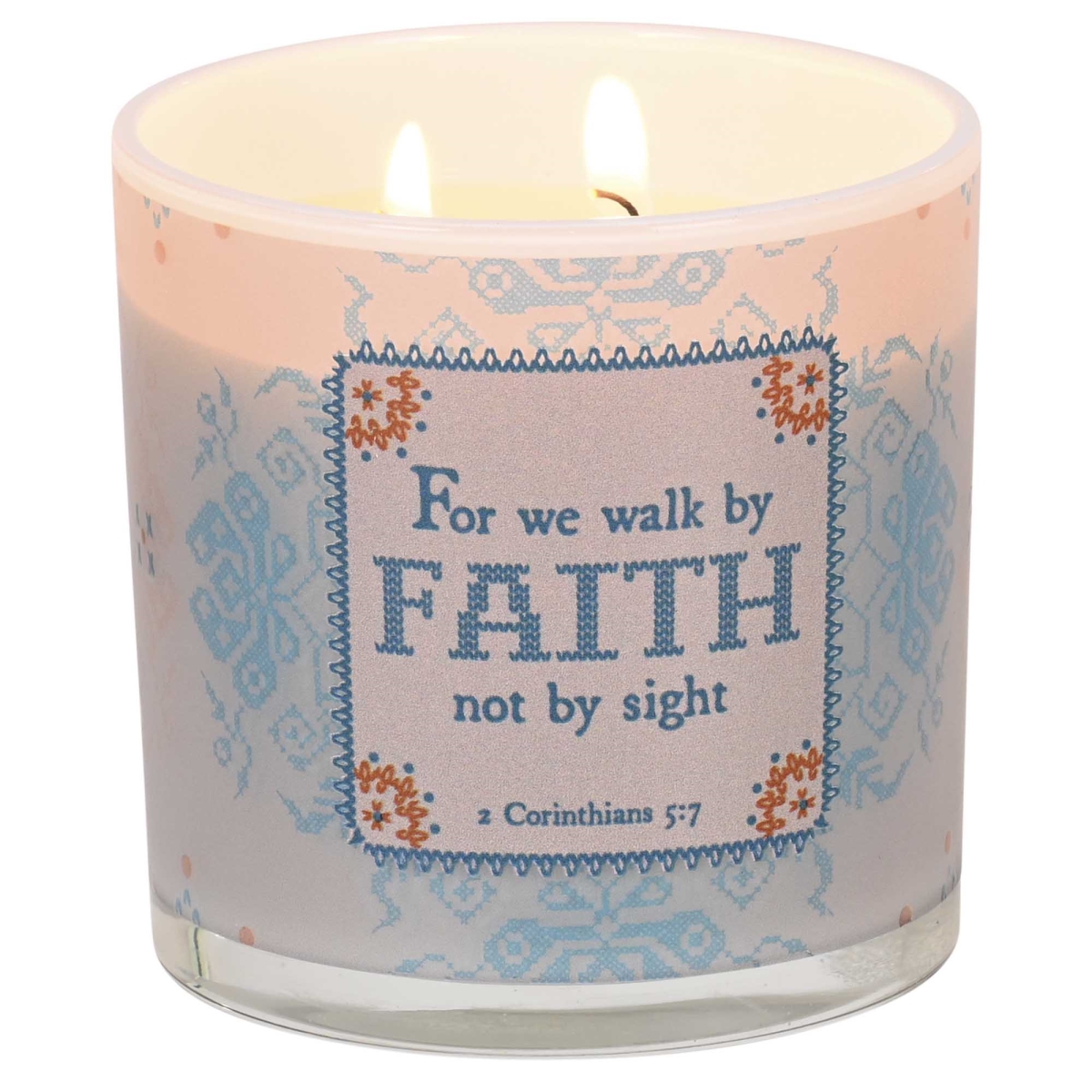 CNDLG-45 Soy Candle For We Walk By Faith 13 Oz