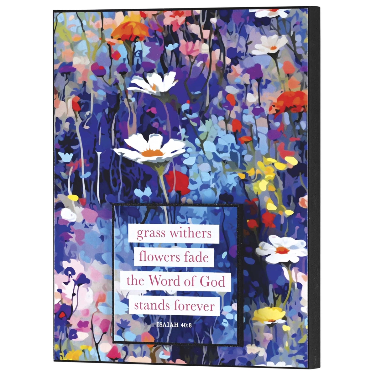 SPLK810-472 Stacked Wall Plaque Grass Withers Flower