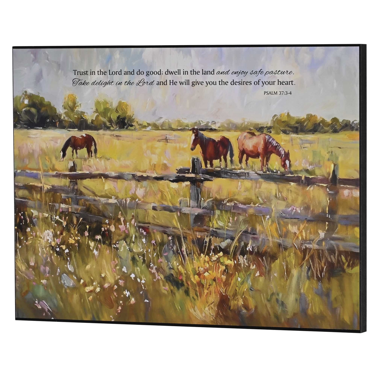 PLK1612-455 Wall Plaque Horses Trust In The Lord