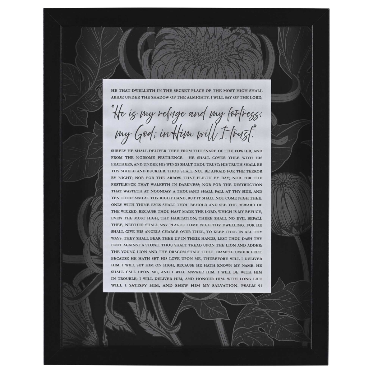 FRMWDBL-1114-99 Framed Wall Art My Refuge And Fortress