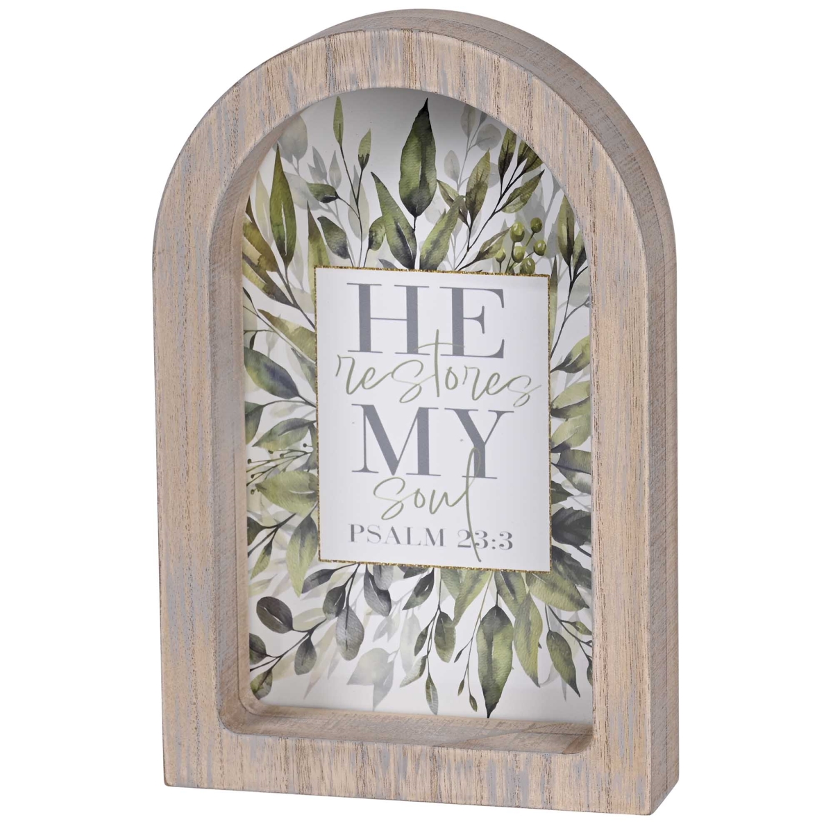 FRMA300 Framed Arch He Restores My Soul 7X11