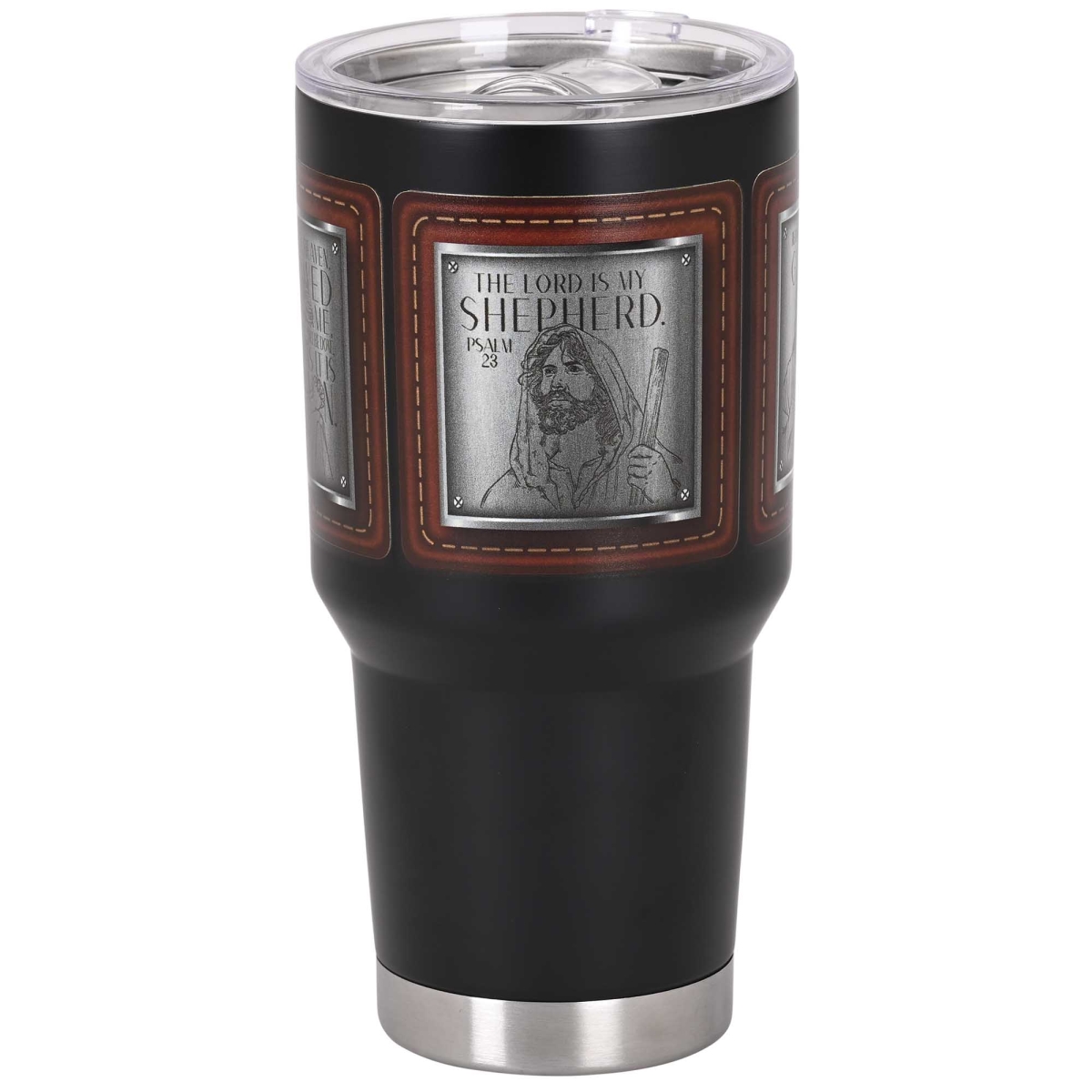 Picture of Dicksons SSTUM30B-34 Tumbler Jesus Scriptures Black 30 Oz