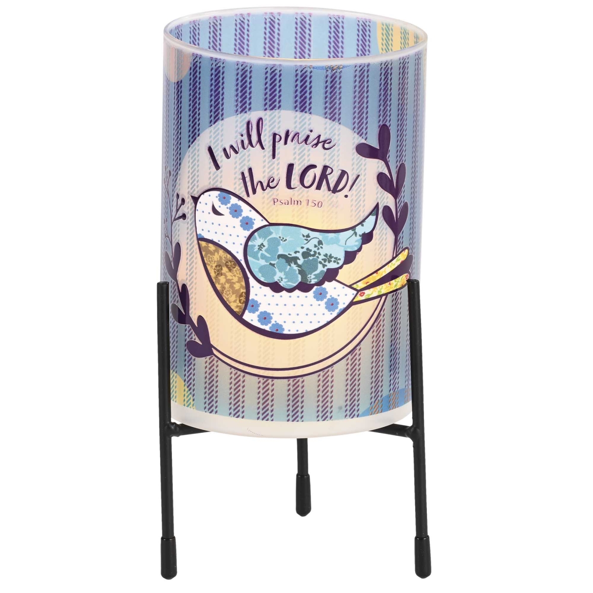 DHGC3W Hurricane Candleholder Bird I Will Sing