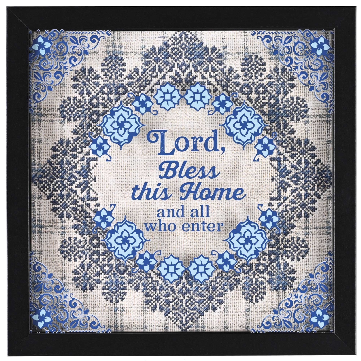 FRMWDBL-1010-2 Framed Wall Art Lord Bless This Home And