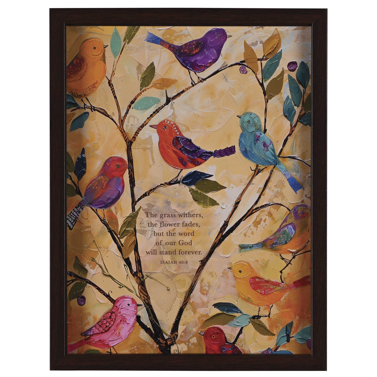 FRMWDWAL-1216-8 Framed Wall Art Grass Withers Isa. 40:8