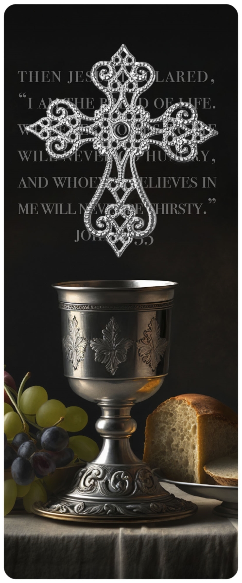 EBKM-EM158S Embellished Bookcard I Am The Bread Of
