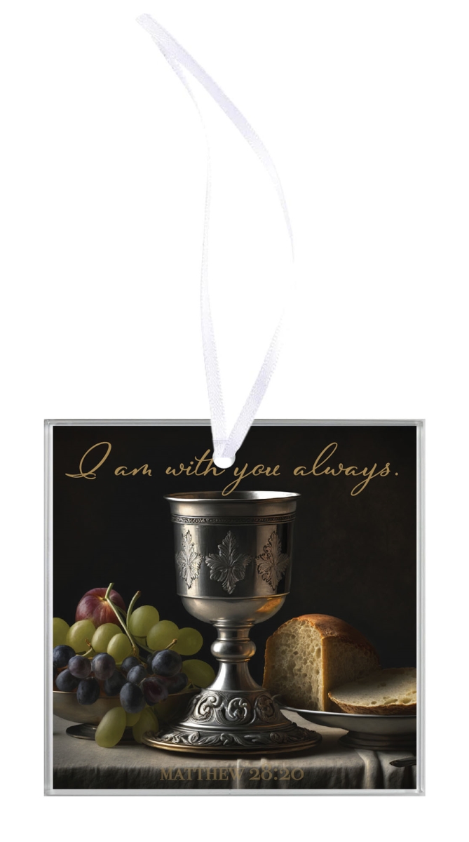 EORNG-32 Glass Ornament I Am With You Always