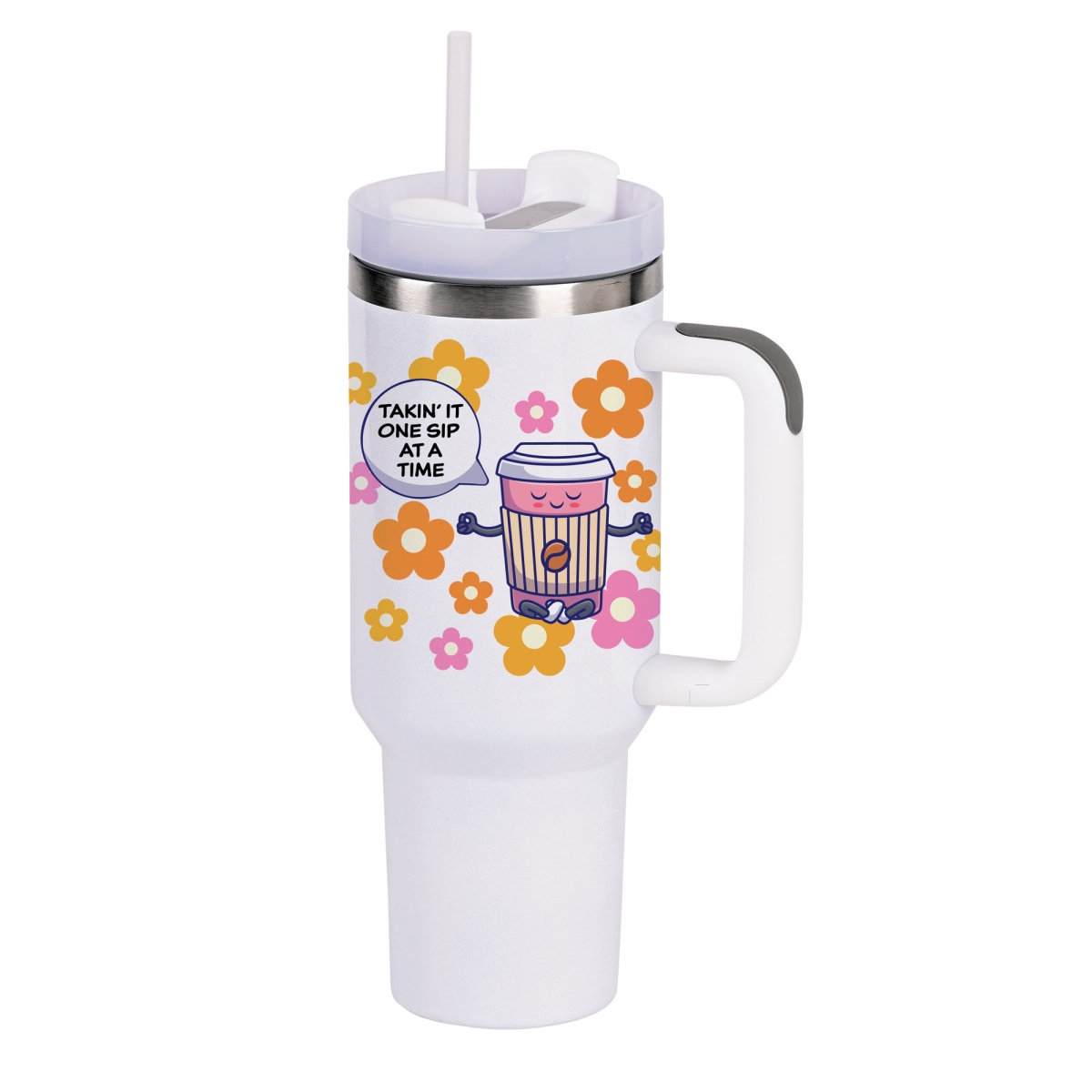 Picture of Dicksons SST40WGL-17 Tumbler Takin It One Sip At A Time 40oz