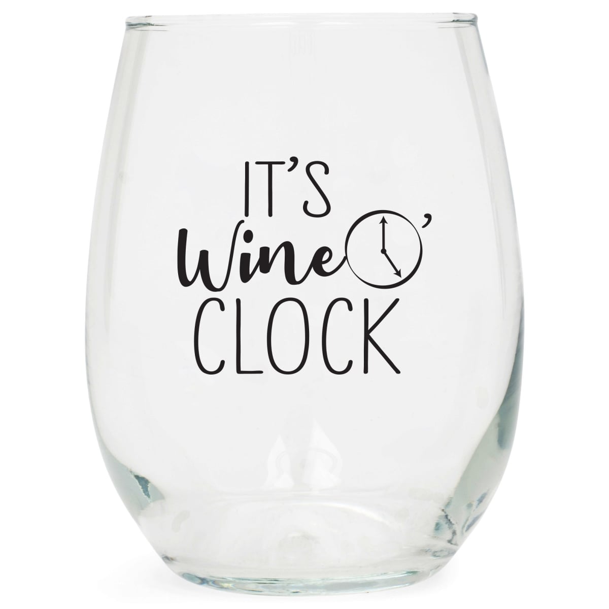 Picture of Dicksons WGL14 Wine Glass It Is Wine OClock 15 Oz