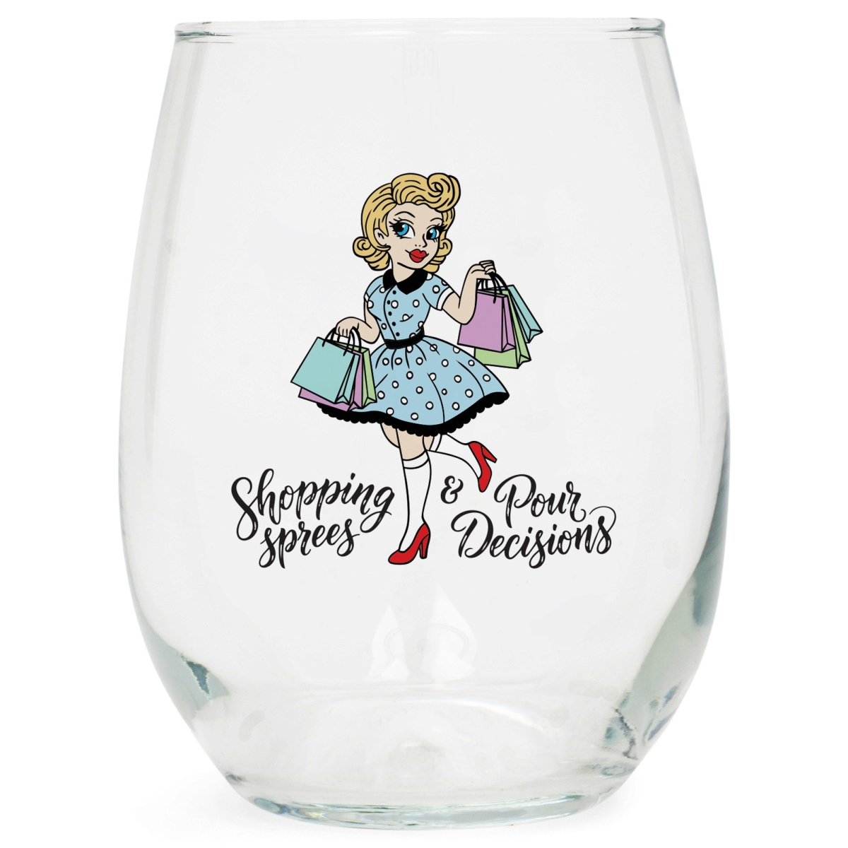 Picture of Dicksons WGL1 Wine Glass Shopping Sprees & Pour 15 Oz