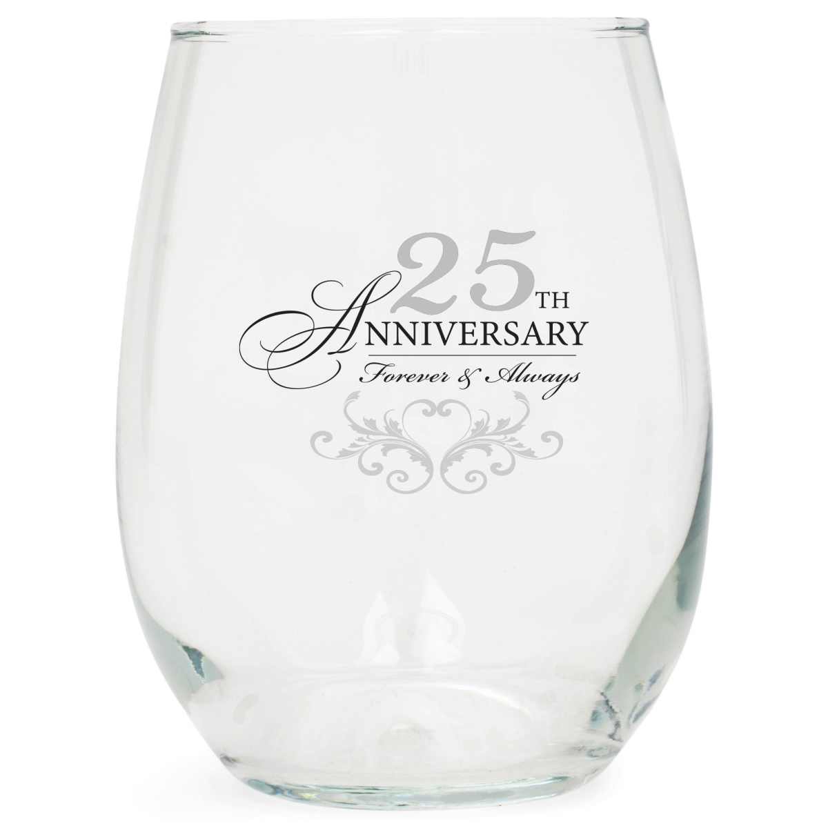 Picture of Dicksons WGL23 Wine Glass 25th Anniversary Forever 15oz