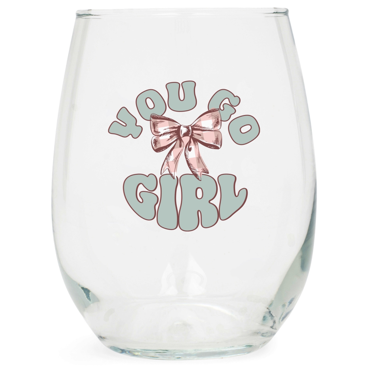 Picture of Dicksons WGL13 Wine Glass Bow You Go Girl 15 Oz