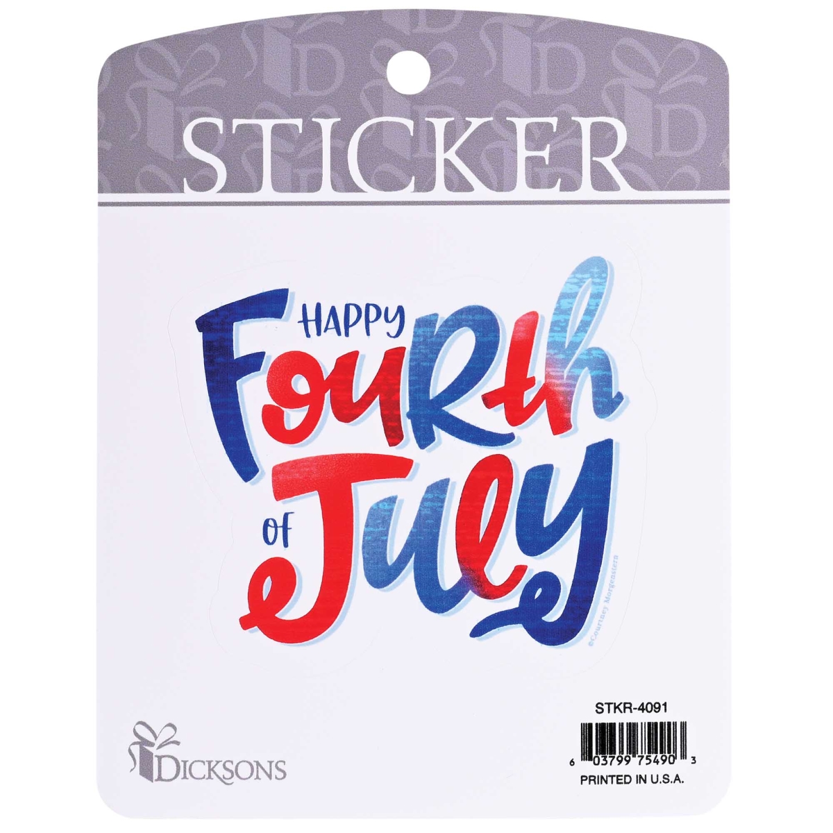 STKR-4091 Sticker Happy Fourth Of July