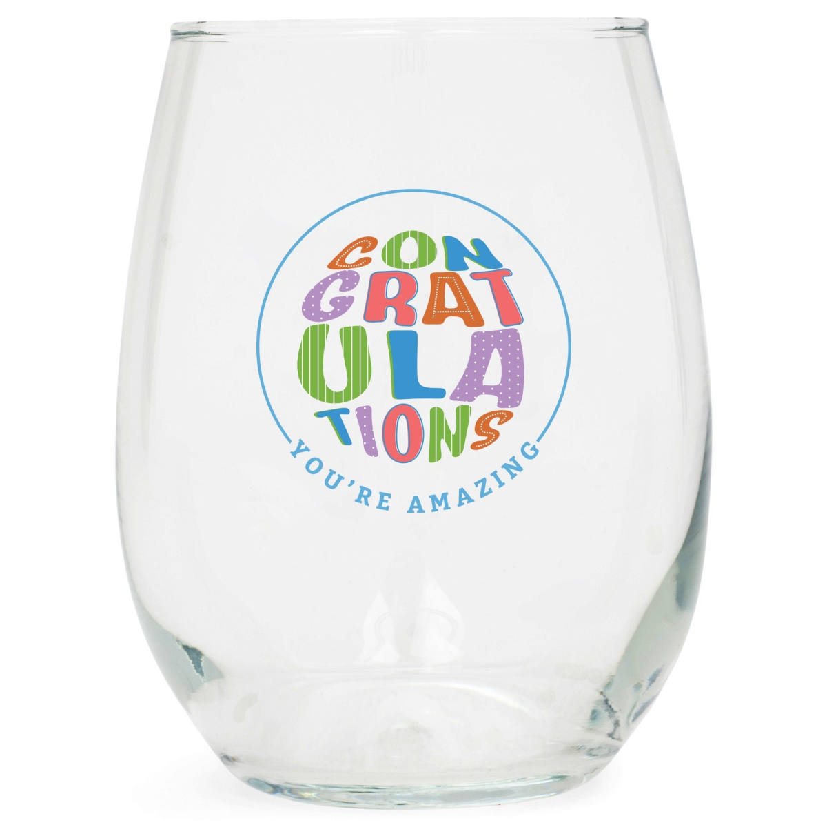 Picture of Dicksons WGL10 Wine Glass 15oz Congratulations You Are