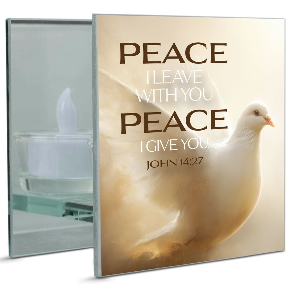 MCHQ109SW Tealight Peace I Leave With You Peace I