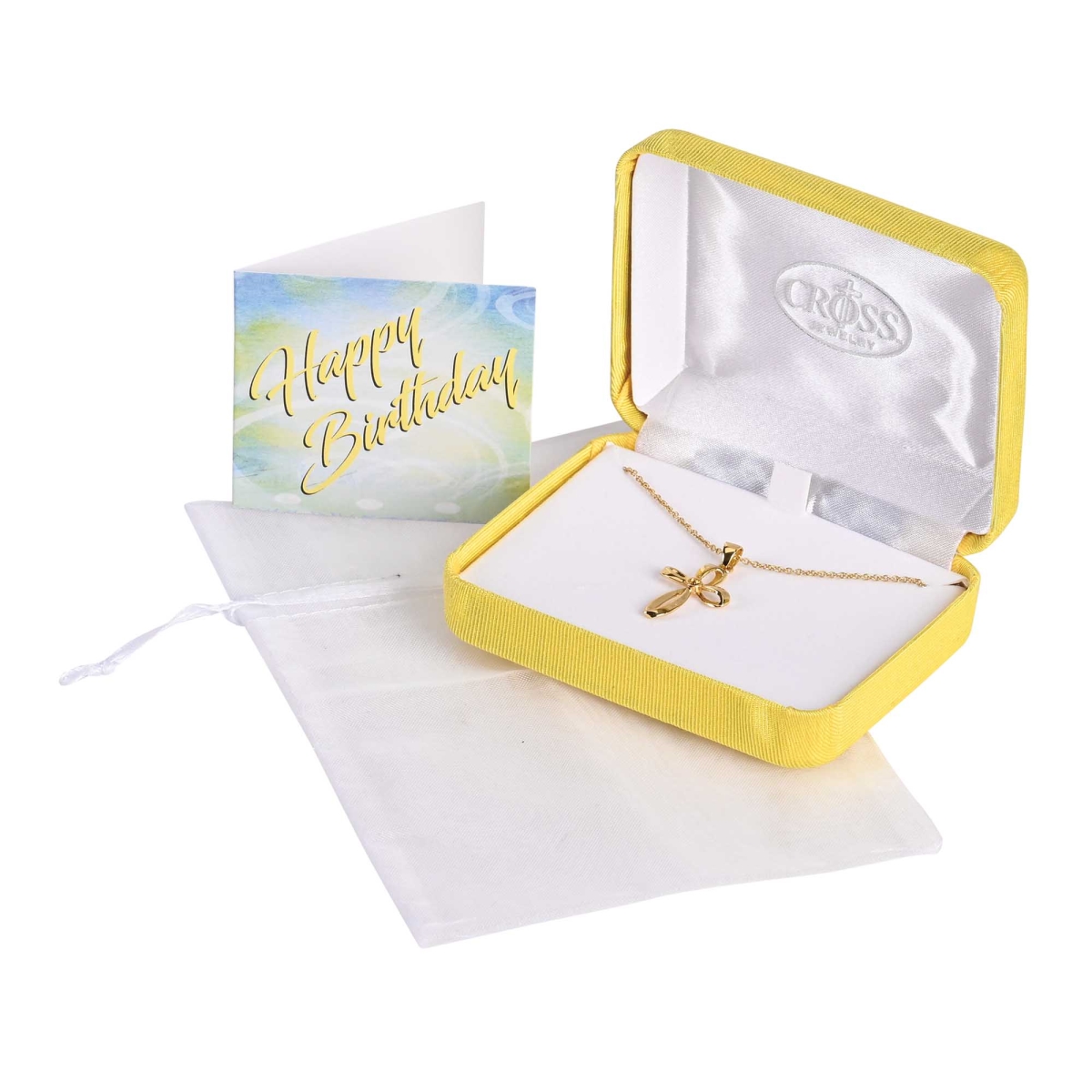 73-8186P Necklace November Gold Cross Citrine